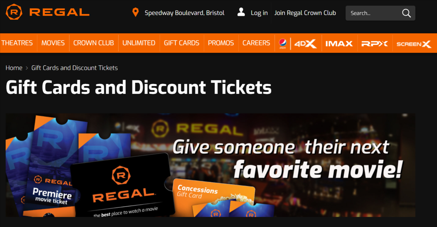 Regal Cinemas Gift Card Balance