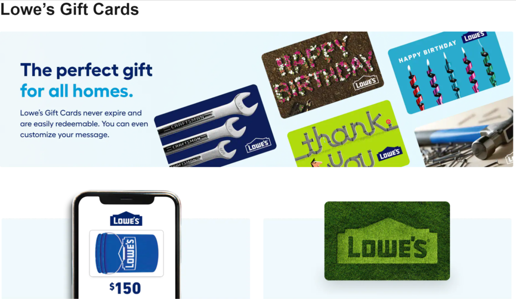 Check Balance Lowes Gift Card